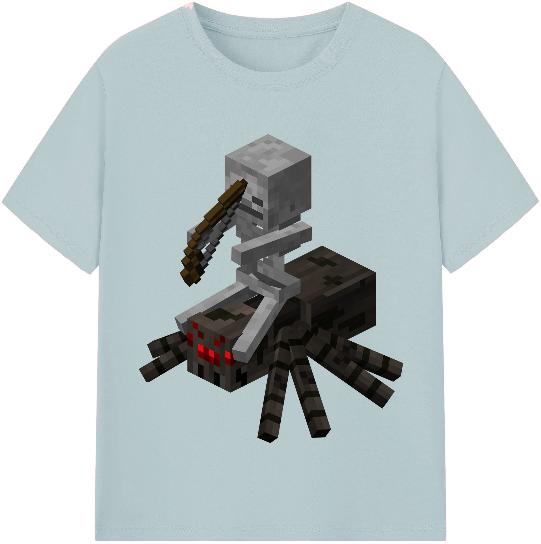 （画像用） マインクラフト ブロックの世界 Minecraft MC Block world 綿100％半袖Tシャツ（フロントプリント）
